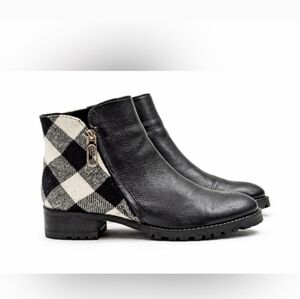Buffalo Plaid Ankle Boots